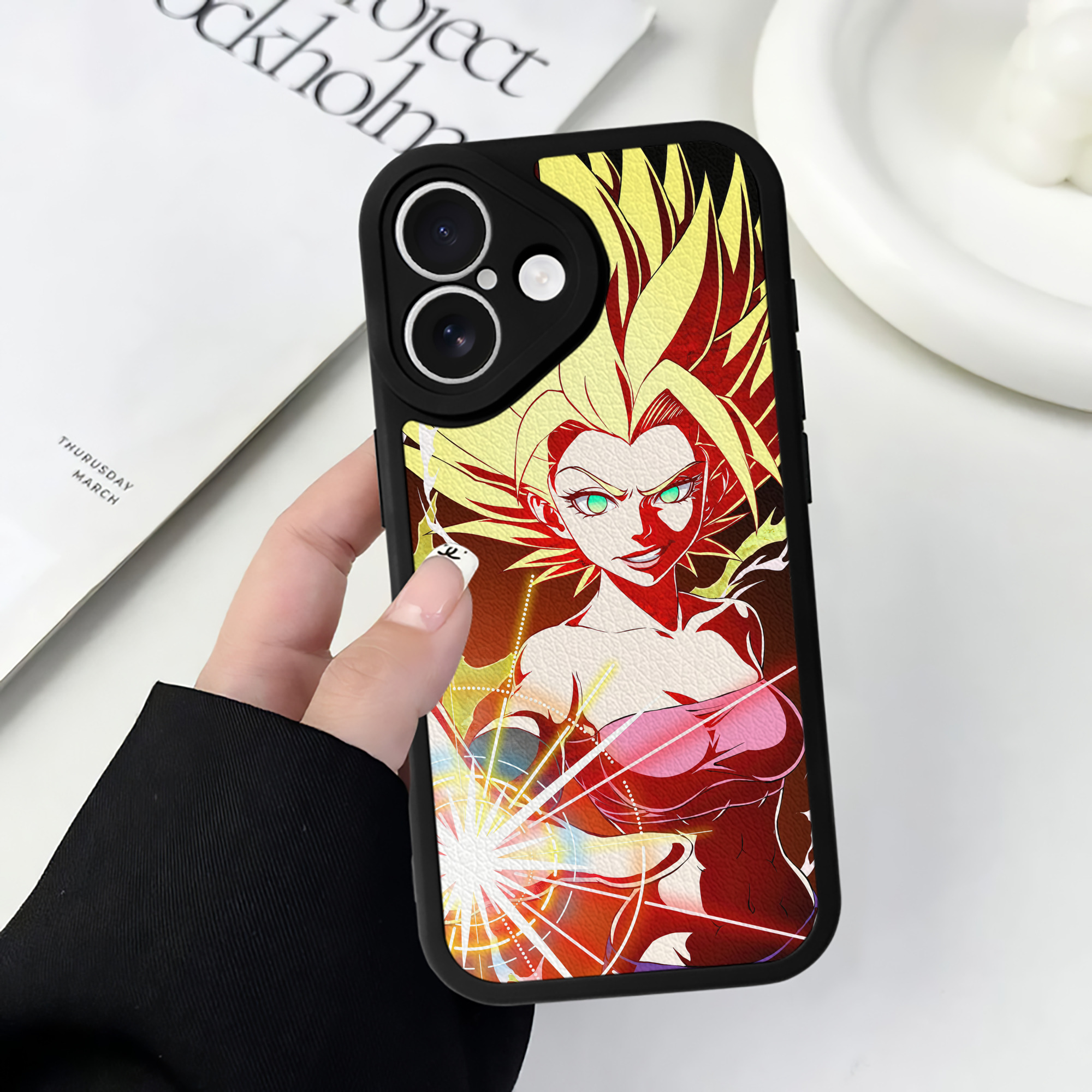 （画像用） ドラゴンボール DRAGON BALL 【iPhone 16シリーズ対応】シリコンスマホケース（レザー調） 材質：シリコン